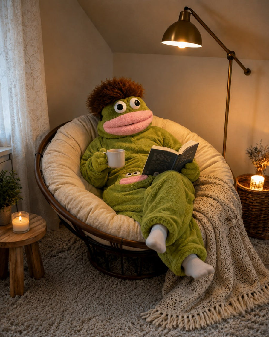 Funny Puppet Plush Onesie π€£ | Cozy Full-Body Costume Zip-Up