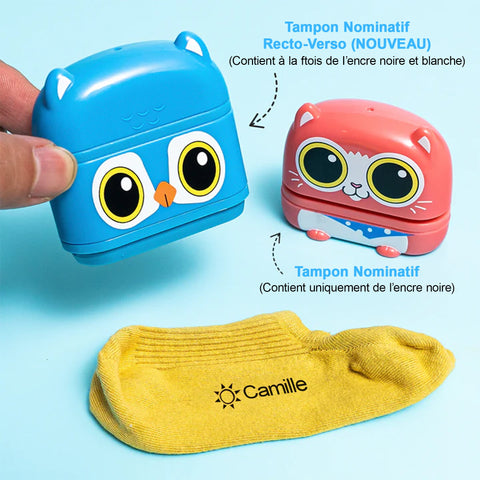 Tampon nominatif personnalisé recto-verso — vue principale