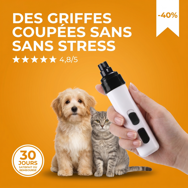 Lime Silencieuse Pro — lime à griffes électrique silencieuse pour animaux