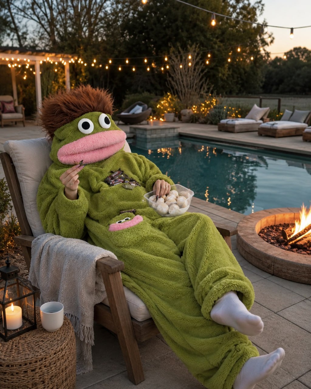 Funny Puppet Plush Onesie 🤣 | Cozy Full-Body Costume Zip-Up