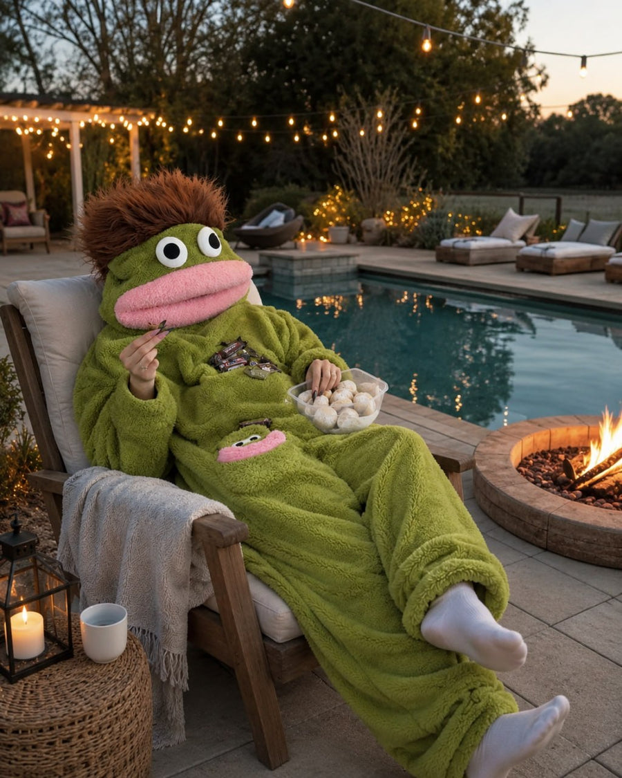 Funny Puppet Plush Onesie 🤣 | Cozy Full-Body Costume Zip-Up