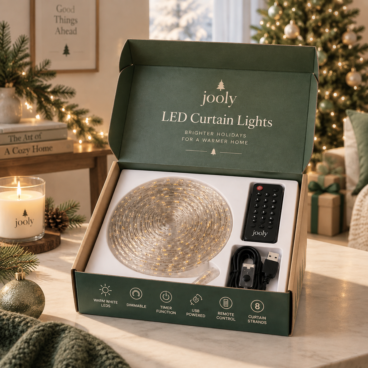 christmaslights™ Christmas LED Curtain Lights