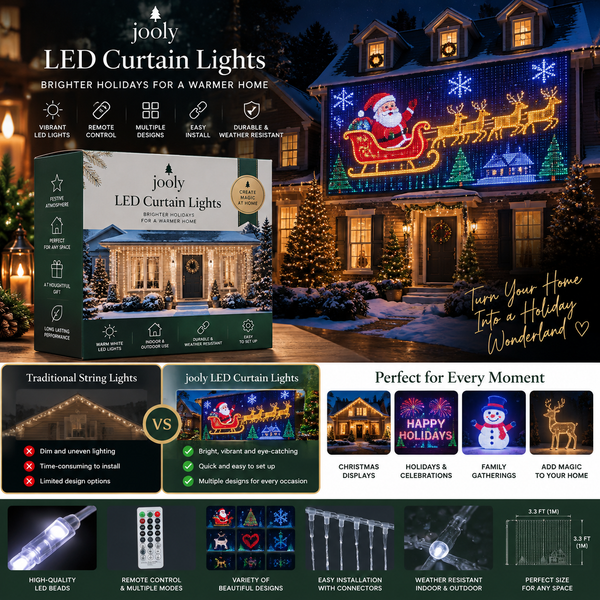 christmaslights™ Christmas LED Curtain Lights